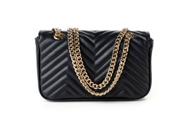 Vince Camuto Bolso Bandolera Negro Piel de Polivinilo con Dos Bolsillos Interiores Lucca